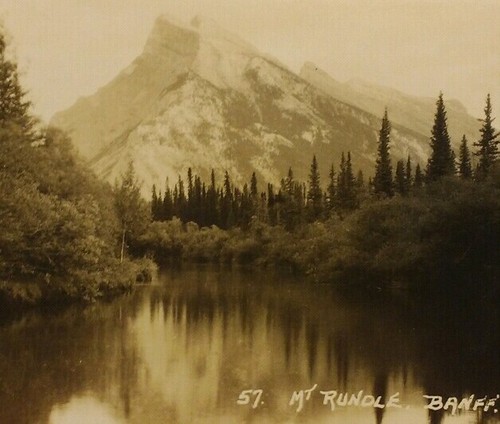 Byron Harmon #57 Mt. Rundle Banff Western Canada RPPC VTG Real Photo ...