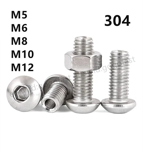 304 Stainless steel Button Head Hex Socket Hollow Screw Hollow Bolt With Nuts