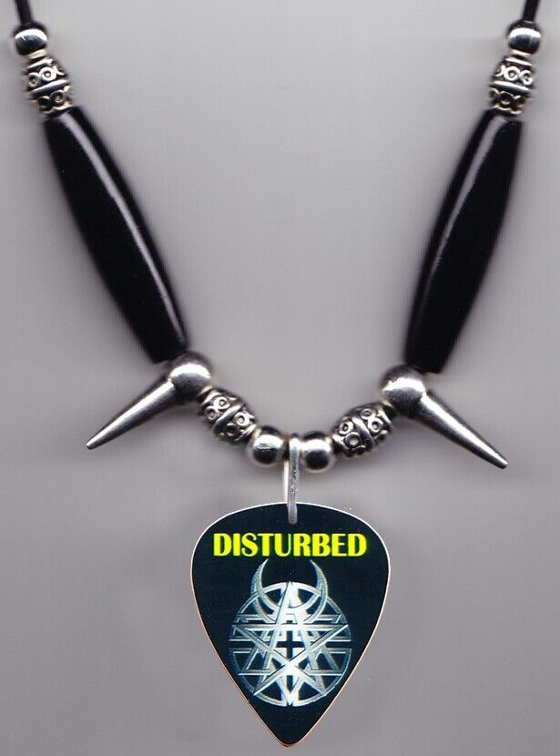 Disturbed Black Guitar Pick Necklace | eBay Disturbed Black Guitar Pick Necklace | eBay