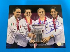 Flavia Pennetta Fed Cup 4 Signed Auto 8x10 PHOTO Beckett BAS Authentication