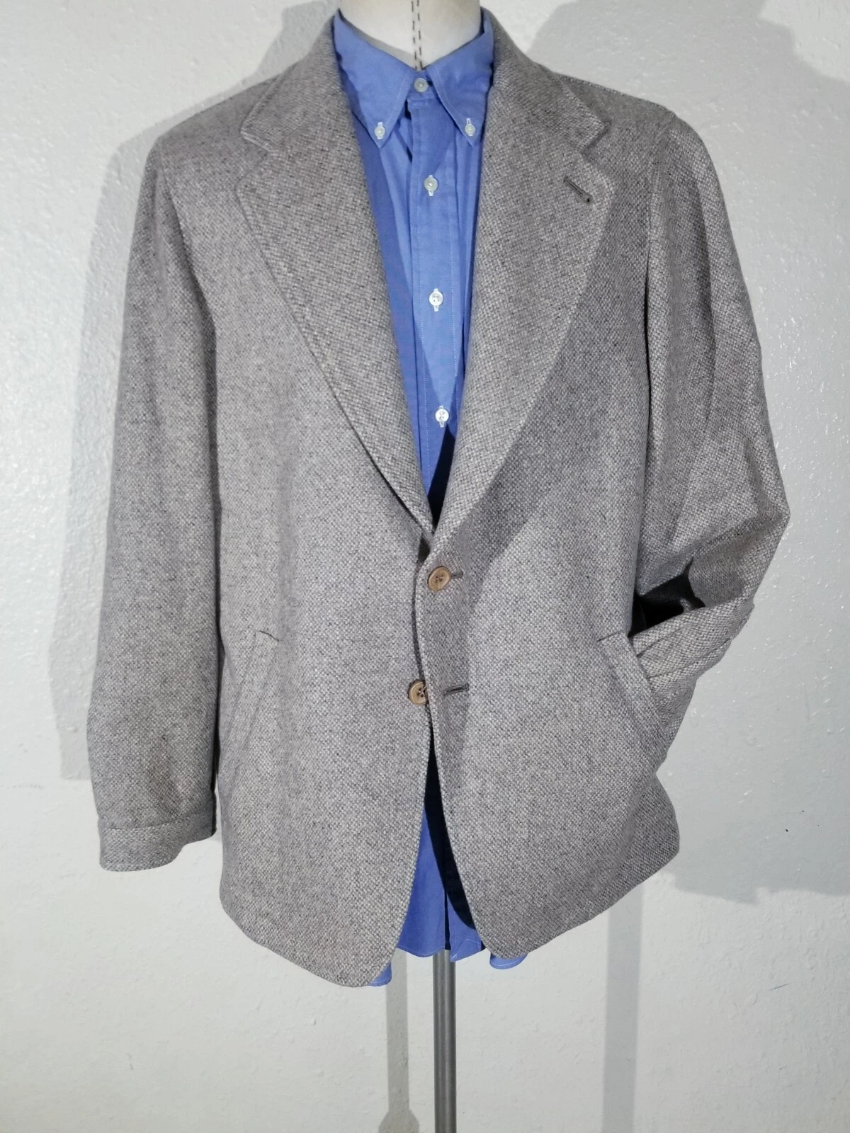 Giacca cappotto blazer anni 80 ICONIC Christian Dior marrone shacket 46R lana tweed