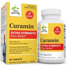 Terry Naturally Curamin Extra Strength Pain Relief 30 Tablets BB 2029
