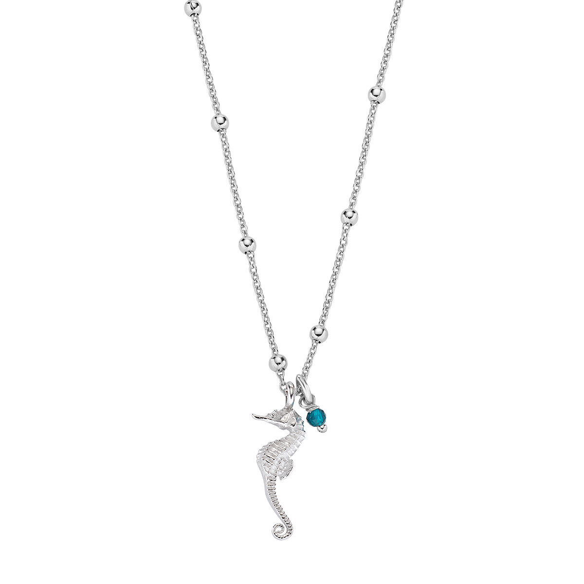 AMEN Womens Necklace CLANCABP3 925% Silver Seahorse