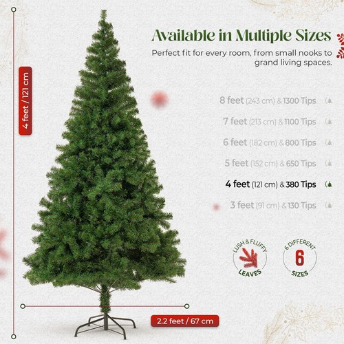 Christmas Tree with Stand Bushy Artificial Xmas Tree Home Decor 4ft 5ft 6ft 8ft - Picture 54 of 72