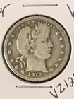 1912-S Barber Quarter  VG