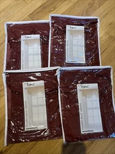 4 JCP Home Beaded Ascot Valance Dangle Crystals 48x18 Inch Ascot Cinnabar