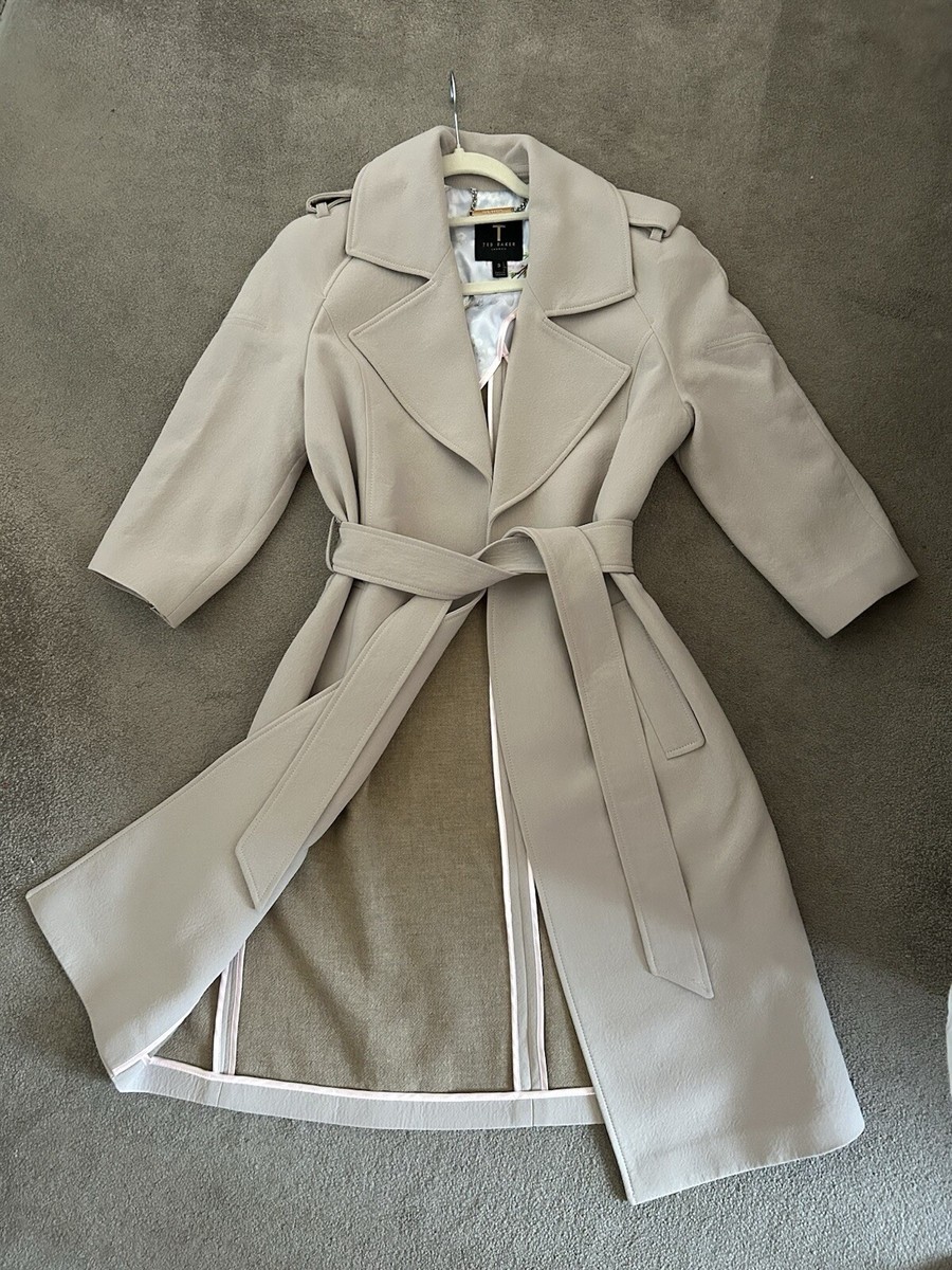 Ted Baker Coat Long Coat Size Wrap Belted Trench Summer Coat