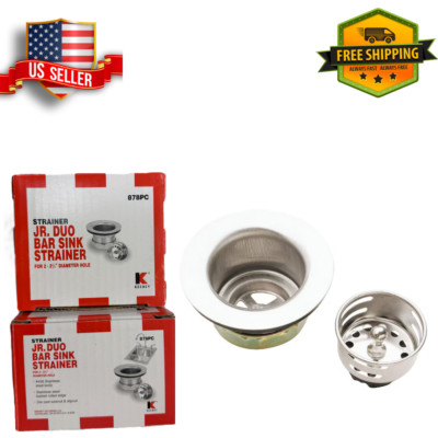 Jr. Duo Sink Strainer, Stainless Steel Basket, 2   2-1/2 In. Model # 878PC - US