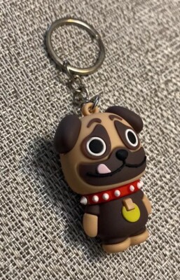 Pug  dog keyring key chain