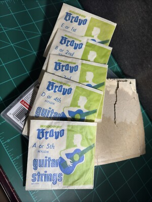 Bravo Recoton - Nylon guitar strings - lot of 5 - Made In USA - Vintage