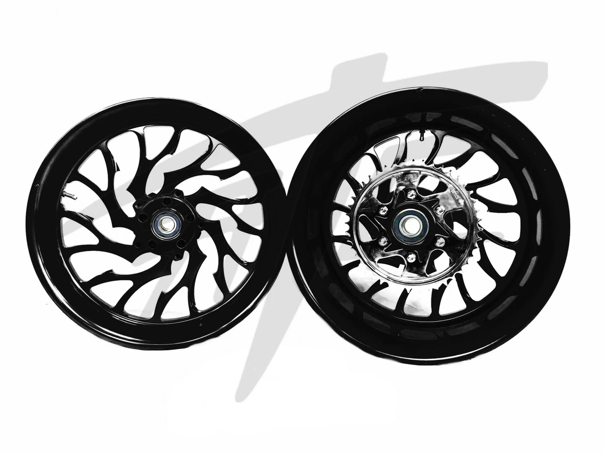NINJA 240 FAT TIRE SOLID BLACK HELLIAN WHEELS 06 11 KAWASAKI NINJA