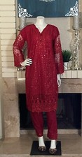 Red Punjabi, 3 piece suit for women