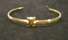 Gold Tone Metal Teddy Bear Child Bracelet