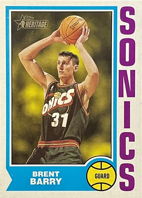 2001-02 Topps Heritage BRENT BARRY Seattle Sonics