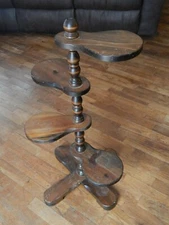 31'' Wood Rack Stand Display w/ 360* Rotating 4 Tier Step Shelf ~ Vtg Retro Ltd