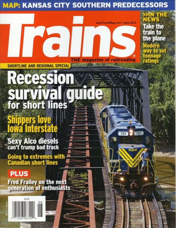 2011 Trains Magazine Crossing the Wabash River Lafayette Indiana