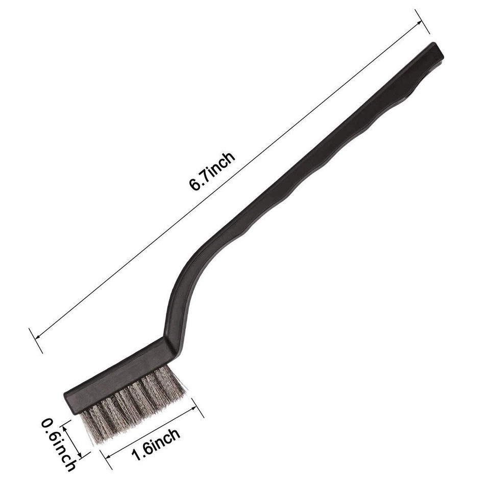 12-36x Mini Cepillo de Alambre Micro Acero Inoxidable Latón Removedor de Óxido Pulido Limpio Foto 2 de 4