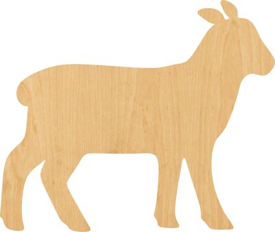Lamb Laser Cut Out Wood Shape Craft Supply - Woodcraft Cutout