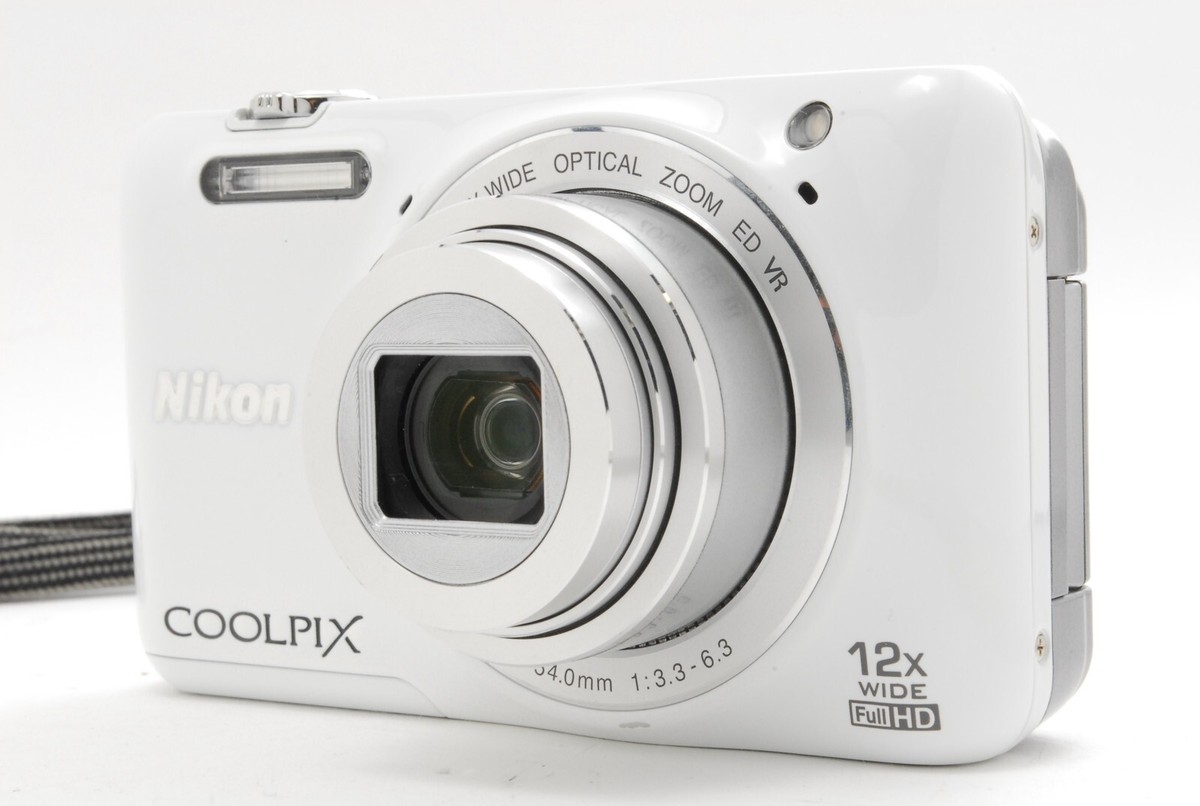 Top Mint w/ Box】 Nikon COOLPIX S6600 White 16.0MP 12x Zoom Top Mint w/ Box】 Nikon COOLPIX S6600 White 16.0MP 12x Zoom