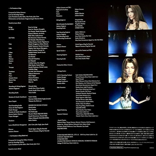 Final Fantasy REBIRTH Theme Song Uematsu Allre Vinyl Schallplatte PS5 Game Music - Bild 8 von 24