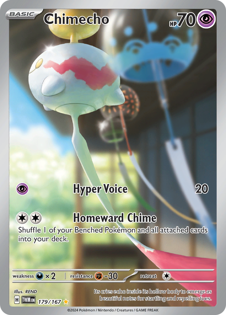 Chimecho 179/167 Full Art Illustration Rare - Pokémon TWM Chimecho 179/167 Full Art Illustration Rare - Pokémon TWM