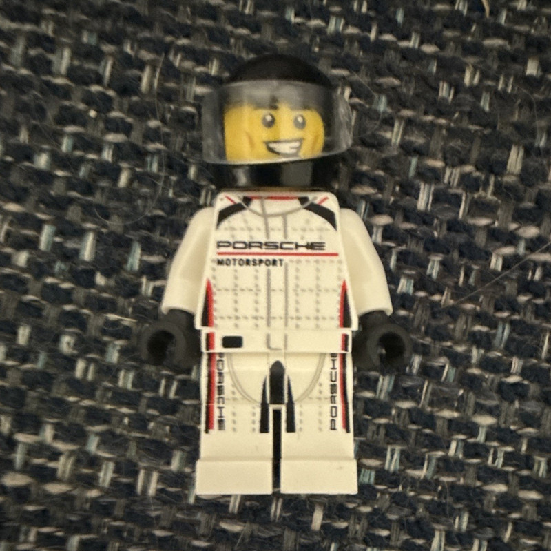 LEGO Porsche Motorsport Race Car Driver Minifigure w/ Black Helmet