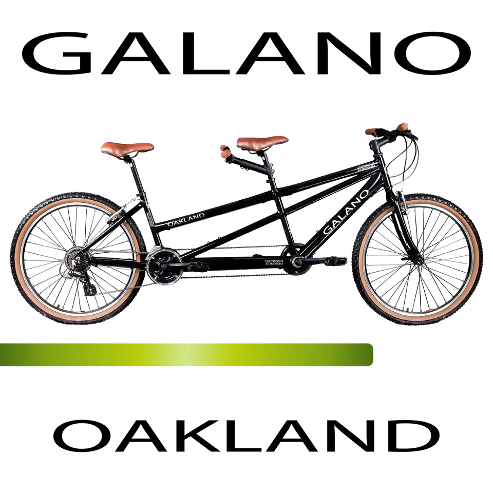 Tandemfahrrad 26" Fahrrad Trekkingrad 21 Gang Galano Oakland schwarz 43/38cm - Bild 2 von 4