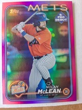 Nolan McLean 2024 Topps Pro Debut Fuchsia Foil /199 St. Lucie Mets NY RC Rookie 