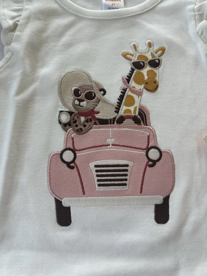 Conjunto Top y Corto Primavera Safari Gymboree Niña Talla 3T Color Malva Nuevo con Etiquetas Foto 3 de 4