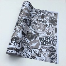 Sticker Bomb Black White Vinyl Wrap Decals Film Graffiti Cartoon Sheet Diy Usa Sticker Bomb Black White Vinyl Wrap Decals Film Graffiti Cartoon Sheet Diy Usa