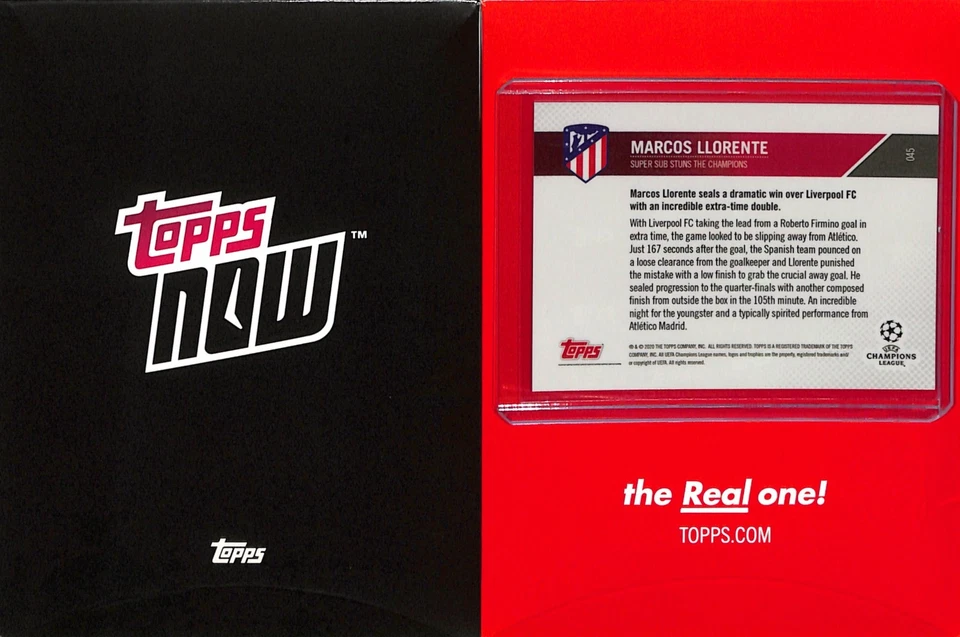 2019-20 TOPPS NOW UEFA #45 MARCOS LLORENTE - ATLETICO MADRID - LOW PR - STUNNING - Image 2 of 2