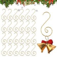 Chffcuh Ornament Hooks, Gold Christmas Hangers, 100 PCS, 100pcs
