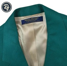 Mint VTG 42 S Brooks Brothers Madison Fit 100  Silk Teal Blue Blazer Made USA