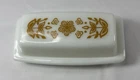 Vintage PYREX 72 B Butterfly Gold Butter Dish USA No Chips Or Cracks Very Nice