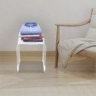 Acrylic Shower Bench, Clear Shower Stool, Modern Acrylic Shower Stool — photo 2