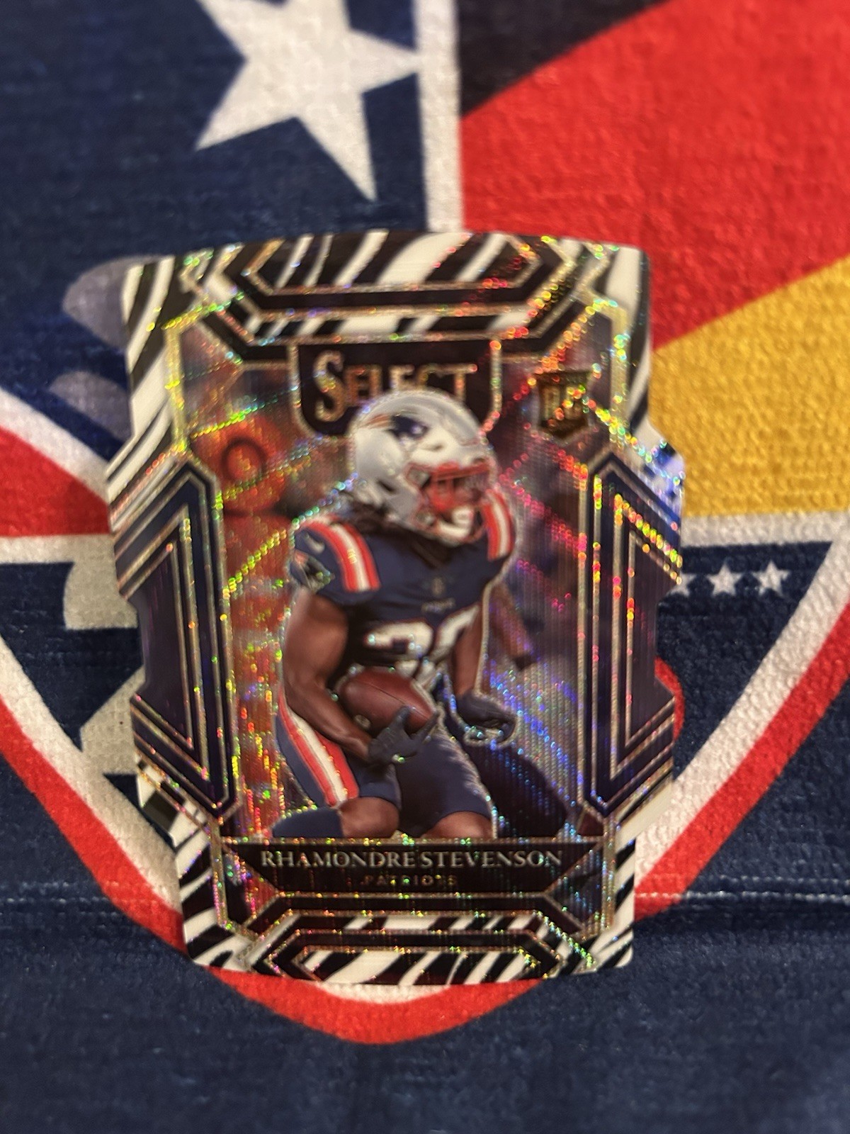 2021 Select Rhamondre Stevenson Club Level Rookie Die Cut ZEBRA Prizm SSP