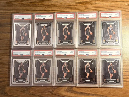Victor Wembanyama 2023 Prizm #136 PSA 10 GEM MINT (x10 QTY) Rookie RC Quantity
