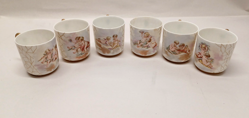 Vntg. Haviland & Co. Limoges France 12 Piece Angels Tea Cup & Saucer Set w Case - Picture 11 of 18