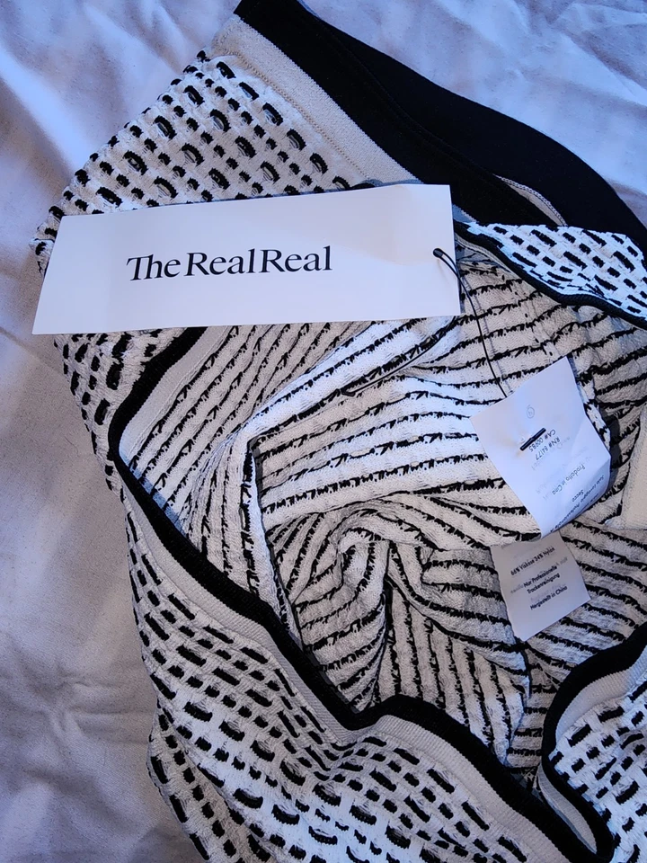 Falda Diane Von Furstenberg Monocromática Rayna Tejida Tweed Marfil Talla Grande ¡¡NUEVA CON ETIQUETAS!!! Foto 4 de 4