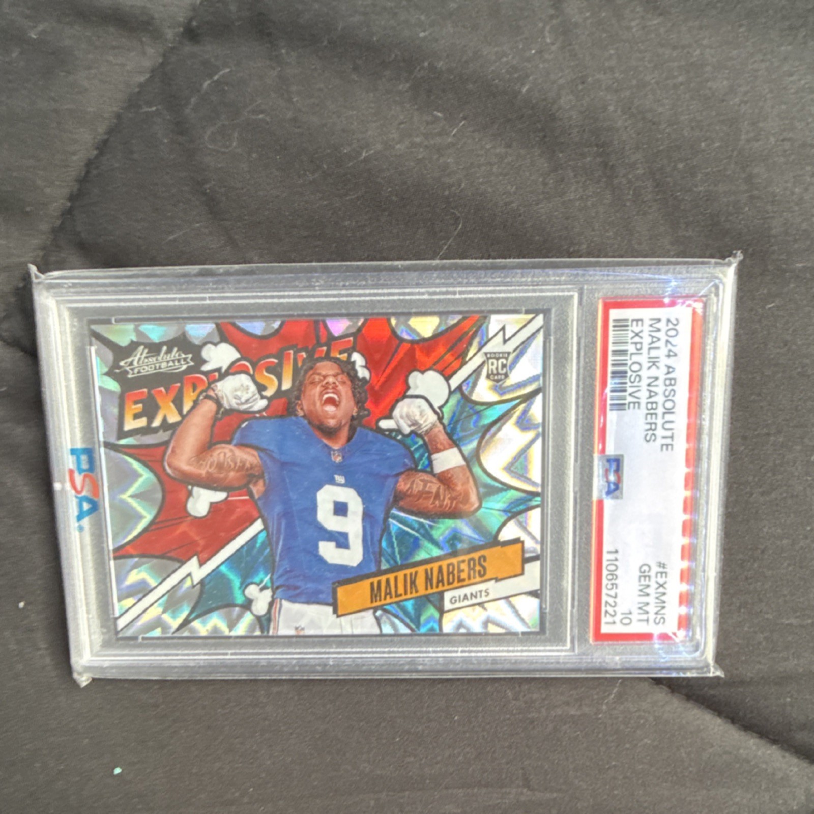 2024 Absolute Malik nabers explosive gem mt 10 psa