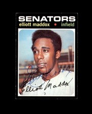 Elliott Maddox Signed Original 1971 Topps Washington Senators Autograph