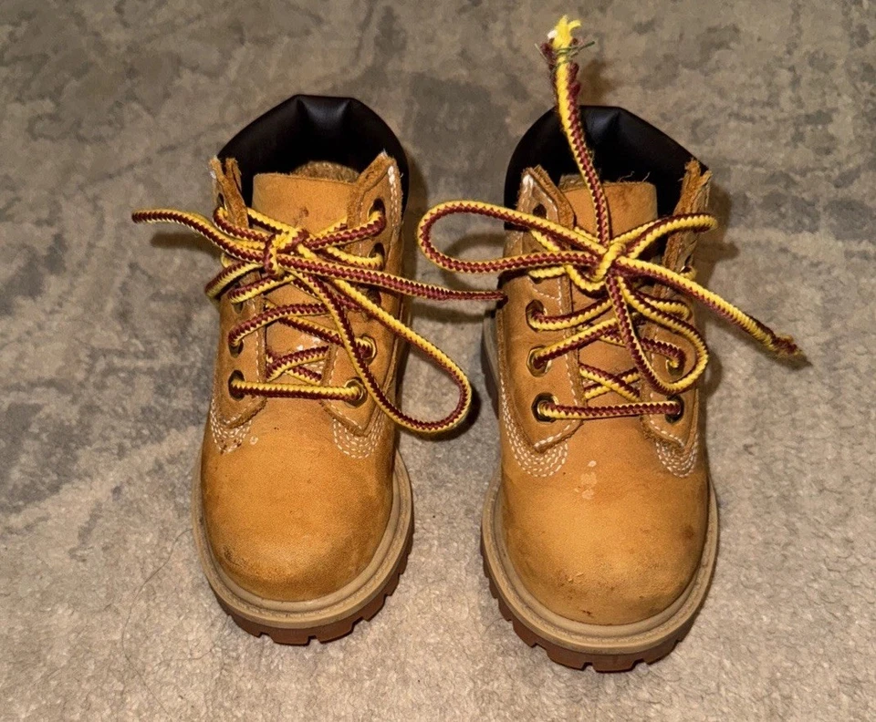 Timberland Talla 5 Niño Pequeño Premium Botas Impermeables Nubuck Con Cordones Tobillo Foto 2 de 4