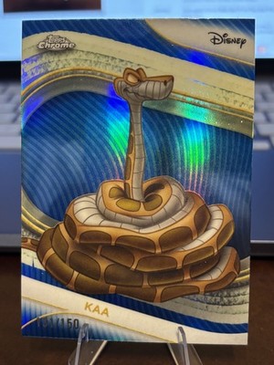 2025 Topps Chrome Disney KAA /150 Blue Refractor Jungle Book SP