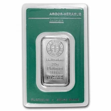 20 gram Platinum Bar - Argor-Heraeus (In Assay)