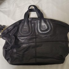 GIVENCHY Nightingale Autentica Borsa a Tracolla Nera Borsa a Mano Tote Logo Z...