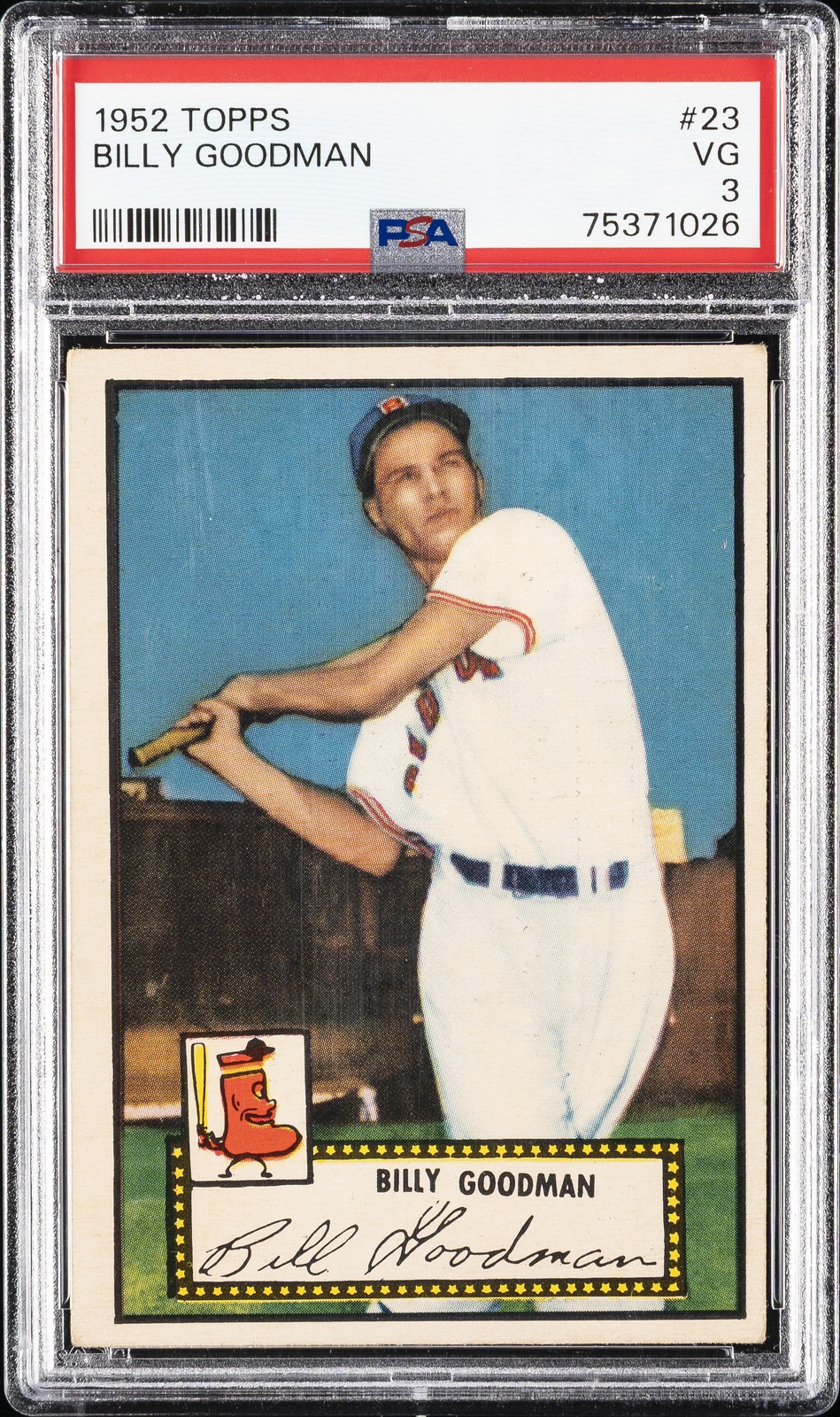 1952 TOPPS #23 BILLY GOODMAN PSA 3