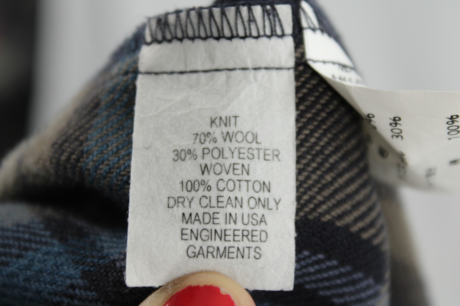 ENGINEERED GARMENTS Gray Wool Herringbone & Plaid… - image 6