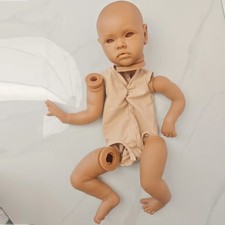 24" Black Skin Reborn Baby Doll Unpainted Kit Toddler Blank Mold Cloth Body Gift