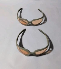 OFFICIAL NERF DART TAG GLASSES SAFETY GOGGLES HASBRO 2009 GRAY w/ ORANGE LENSES