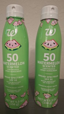 (2) New-Sunscreen-Watermelon Broad Spectrum-SPF 50-Water Resistant-Paraben Free